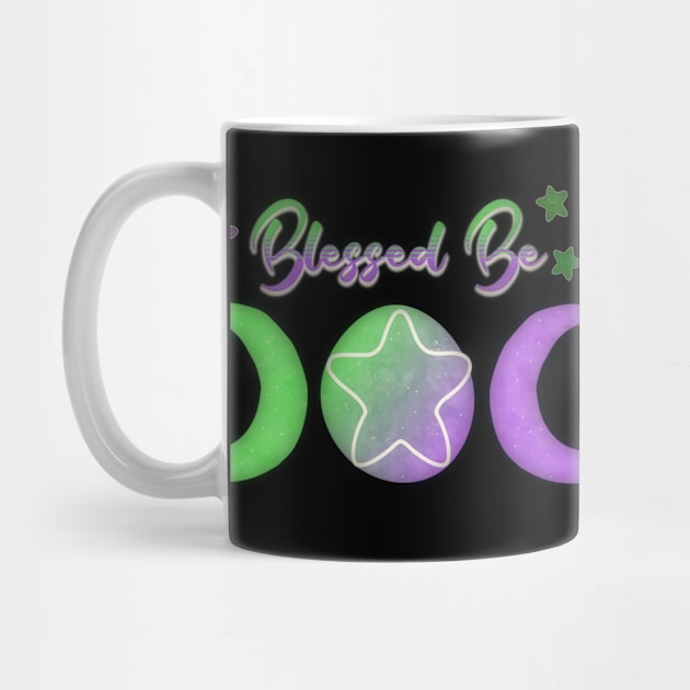 Blessed Be Triplemoon Abstract Potion and Magic Edition Design by Ravens Nest Egg